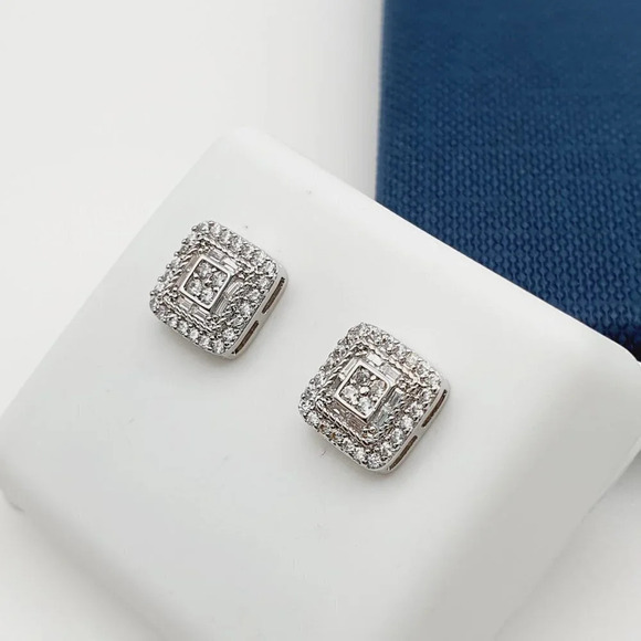 "925 Sterling Silver Plated CZ Earrings, EVBRS467 - Picture 8 of 9